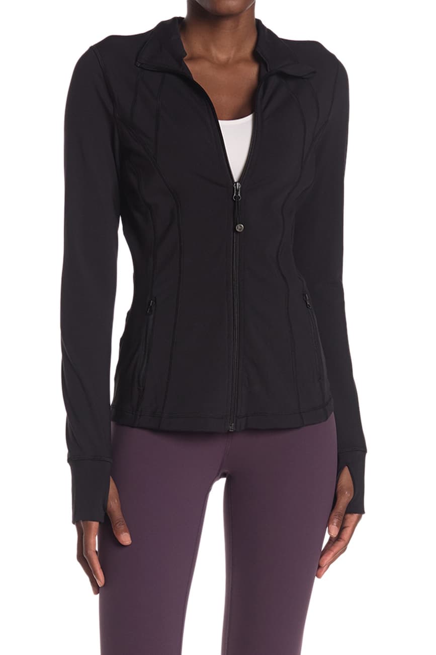 90 Degree By Reflex Nude Tech Printed Full Zip Jacket