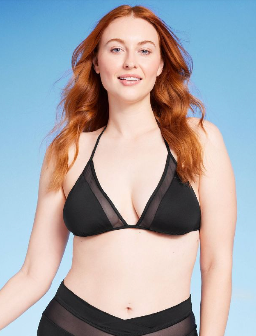 Shade Shore Mesh Triangle Bikini Top