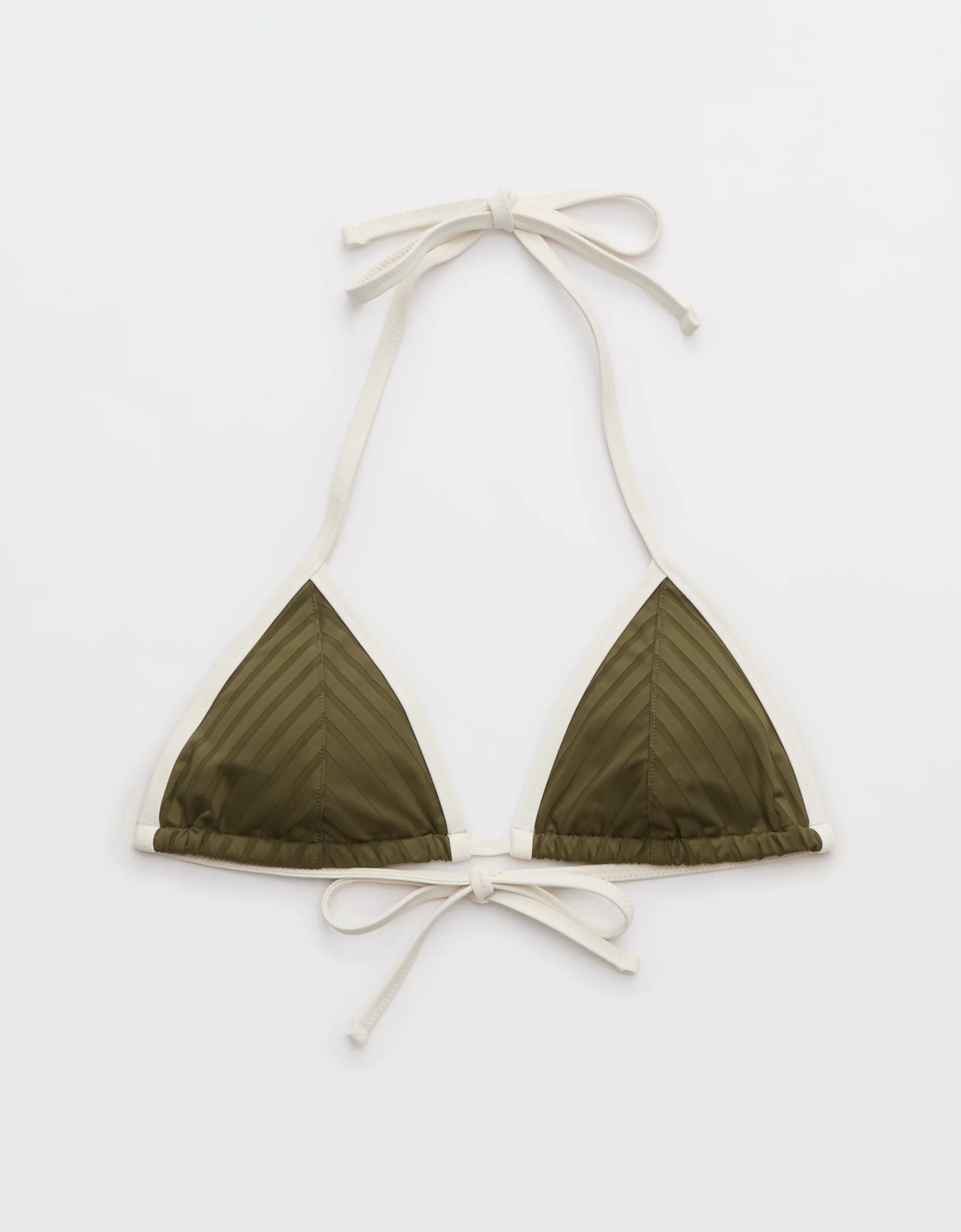 Aerie Wide Rib String Triangle Bikini Top