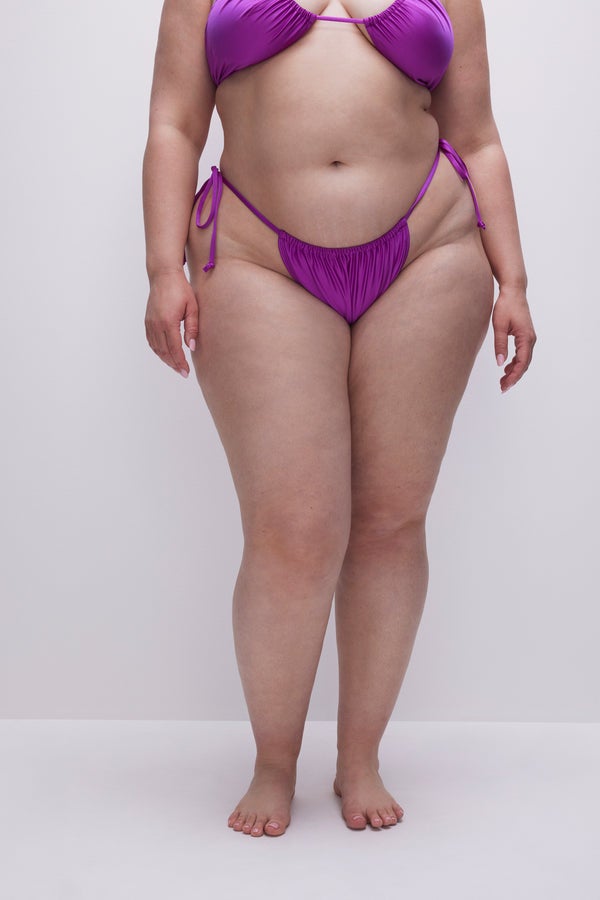 Good American Ruched String Bikini Bottom