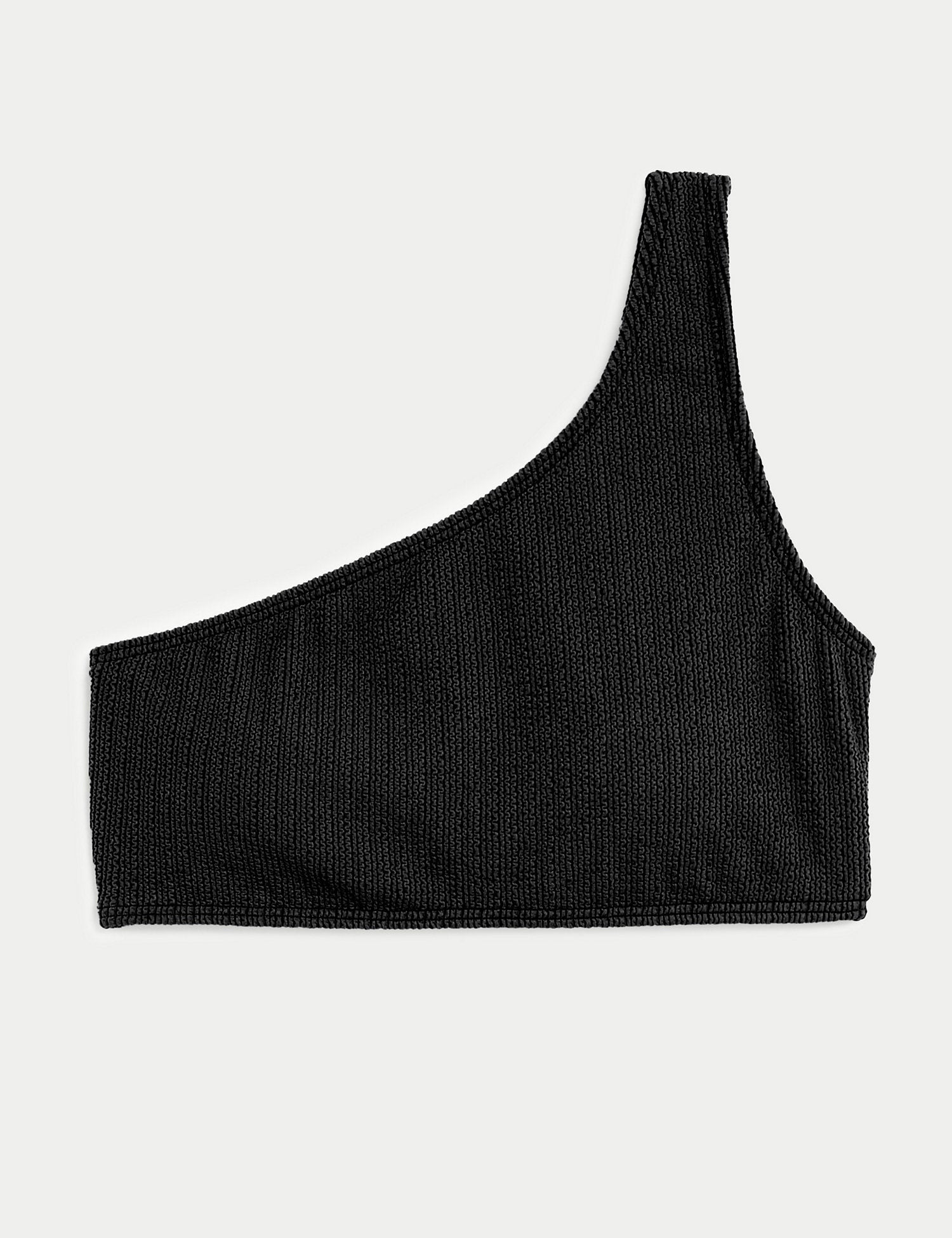 M S Collection Textured One Shoulder Bikini Top