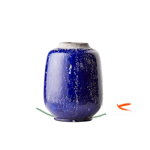 Jacque Blue Glazed Vase image