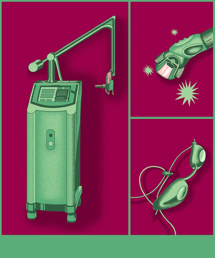 An illustration of a Dermatologist laser