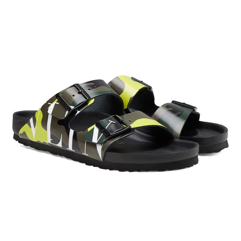 Valentino Birkenstock Release Camo Sandals