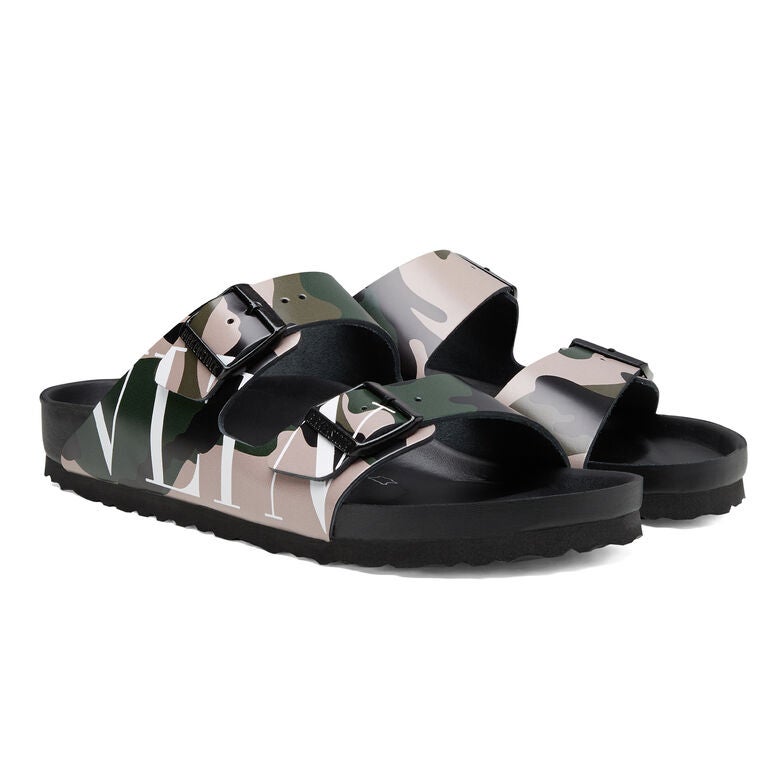 Valentino x Birkenstock Release Camo Arizona Sandals
