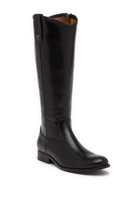 frye melissa button inside zip leather boot cognac