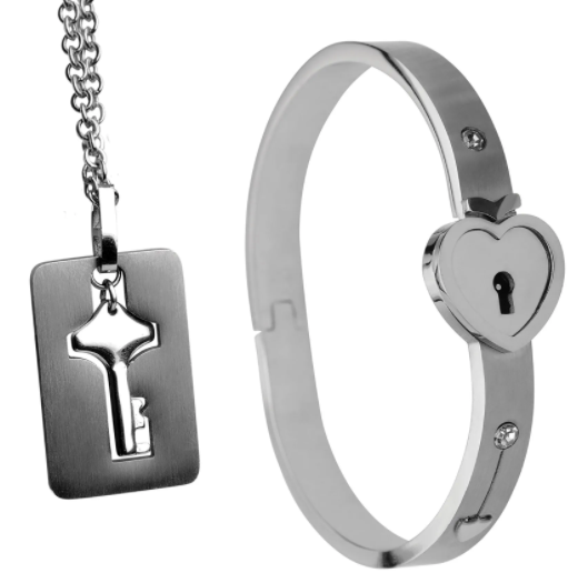 Lock bracelet on sale and necklace