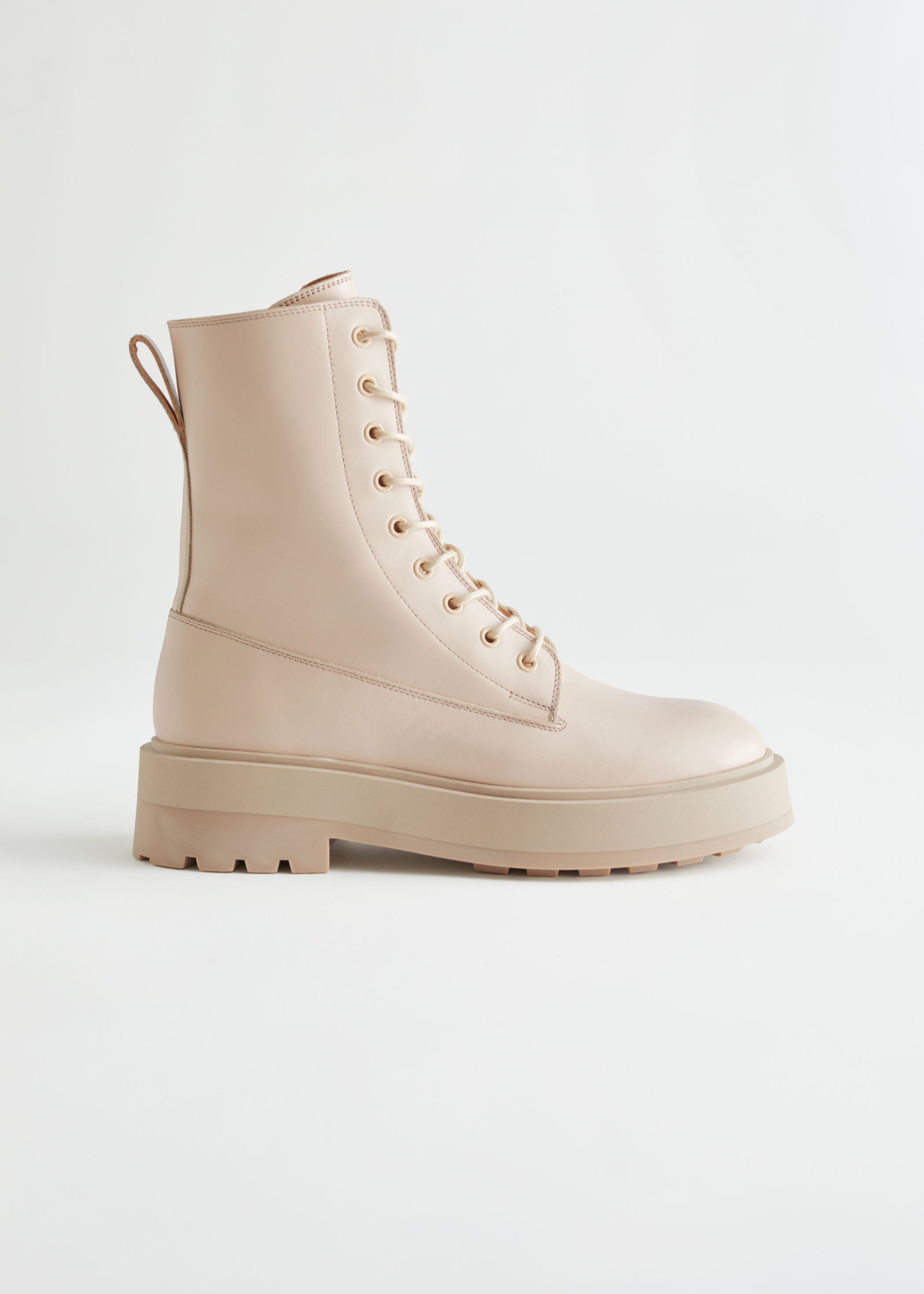 stories lace up leather boots