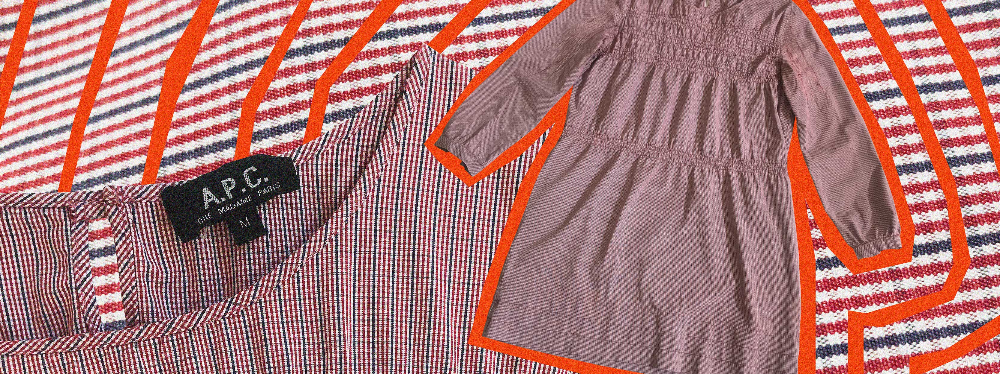 Apc striped dress top
