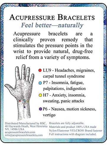 Acupressure Bracelet Motion Sickness Bands Anti-nausea Acupressure Wristband  For Motion & Morning Sickness Anxiety Relief Healing Acupressure Bracelet  With A 