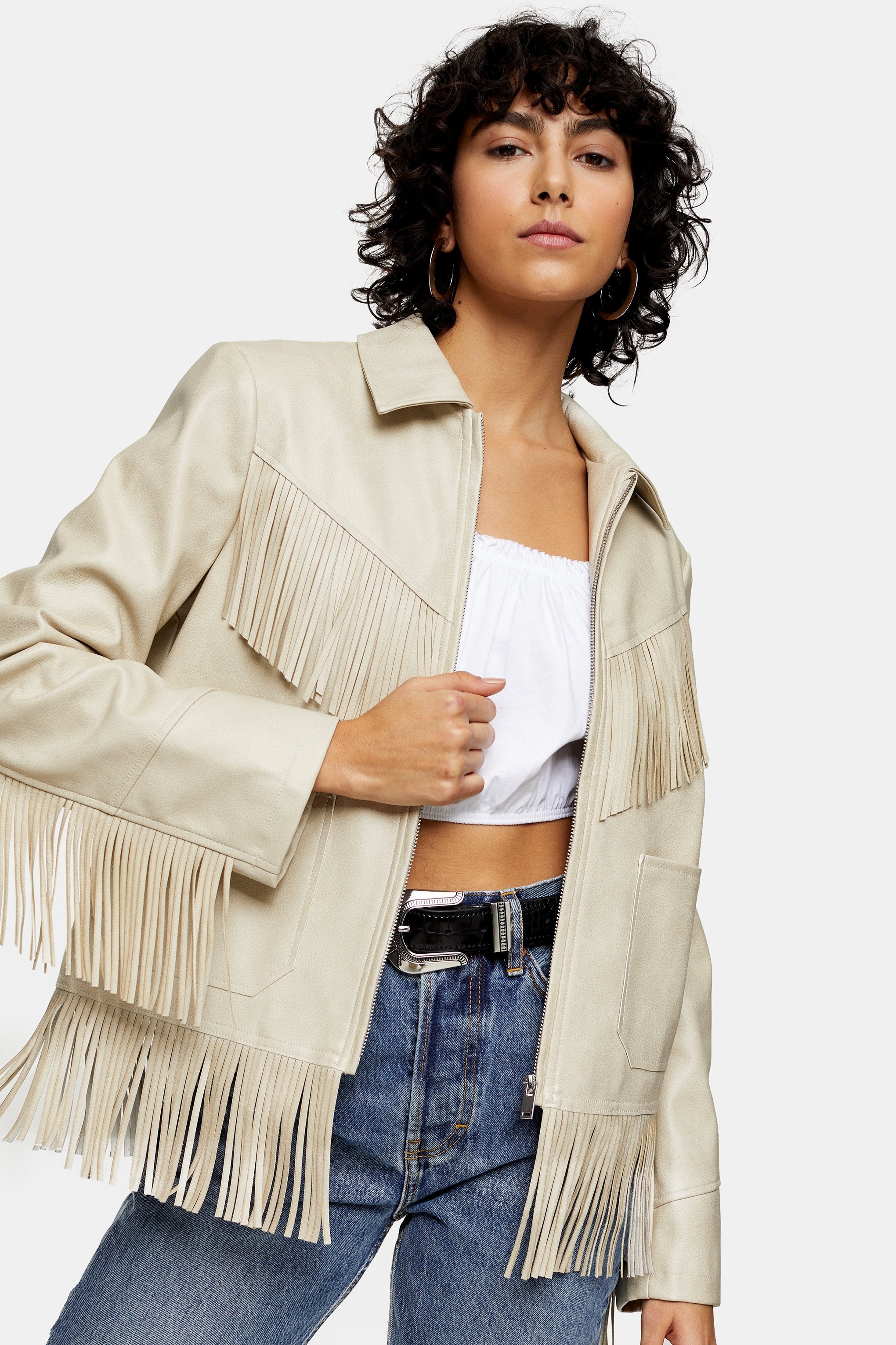 Leather gilet on sale womens topshop