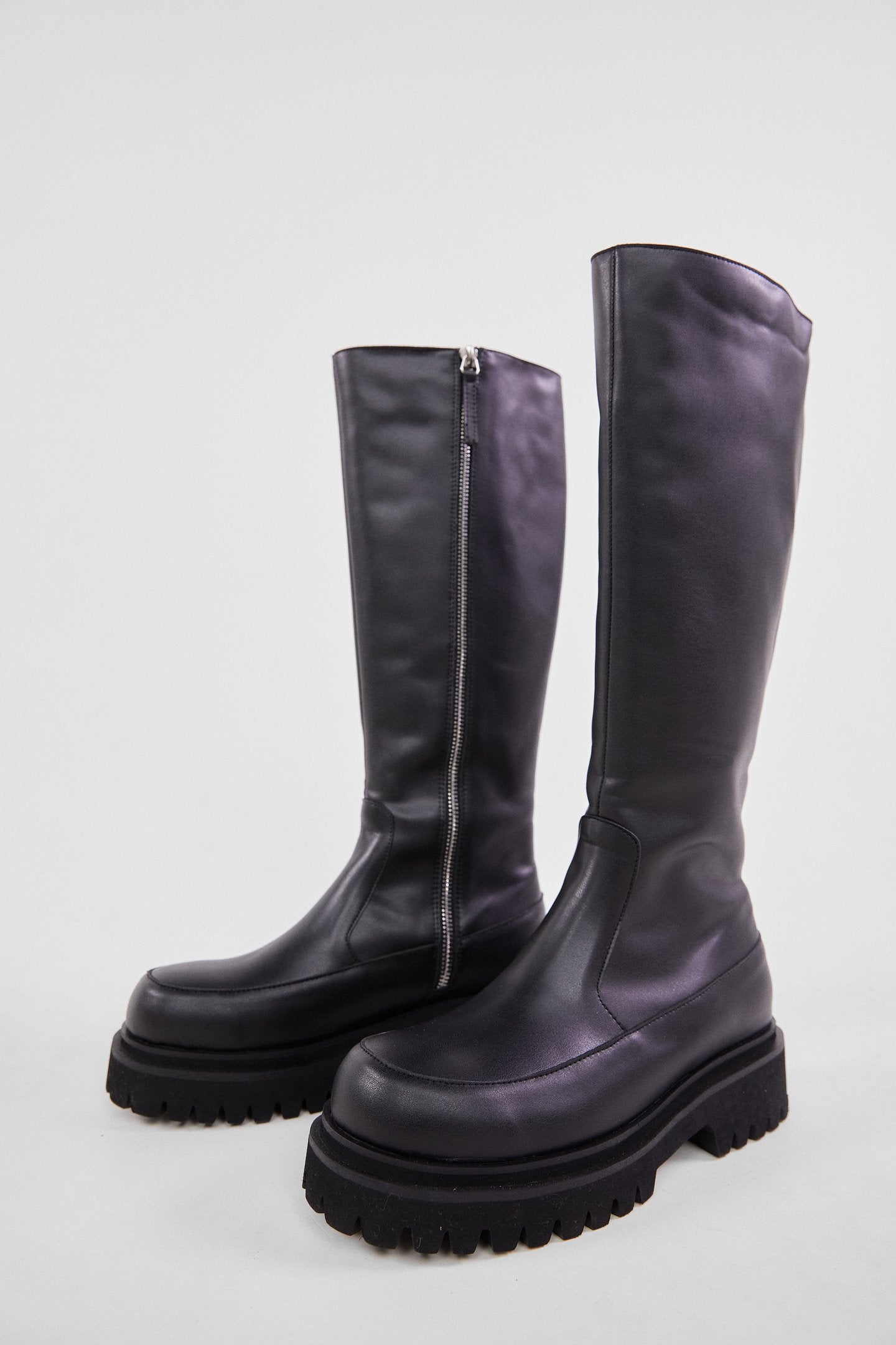 Lug sole online tall boots