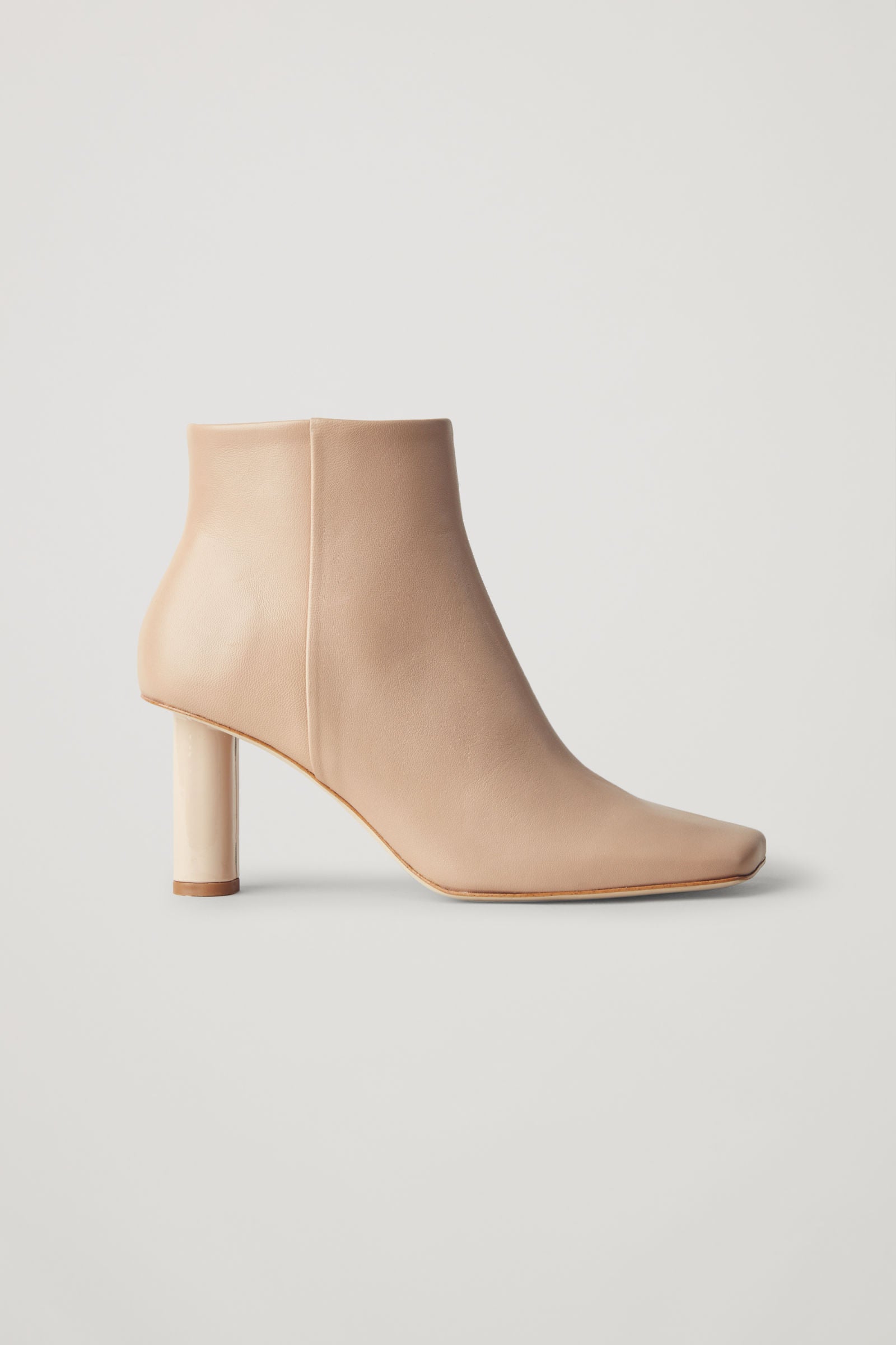 COS + Square Toe Leather Ankle Boots