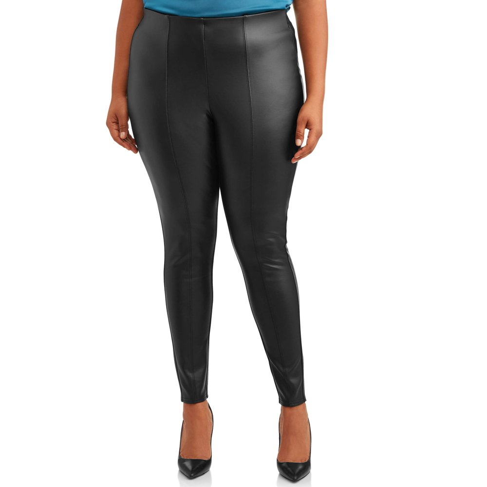 Alivia Ford + Plus Size Stretch Faux Leather Leggings