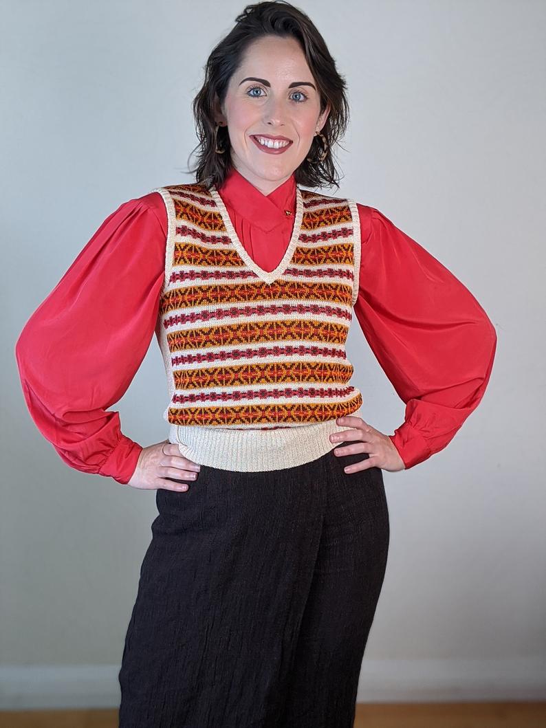 fair isle knit vest