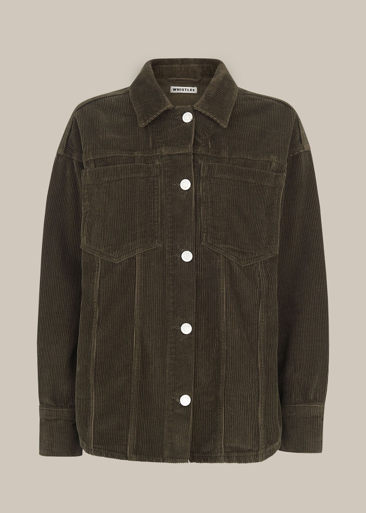 contrast corduroy overshirt