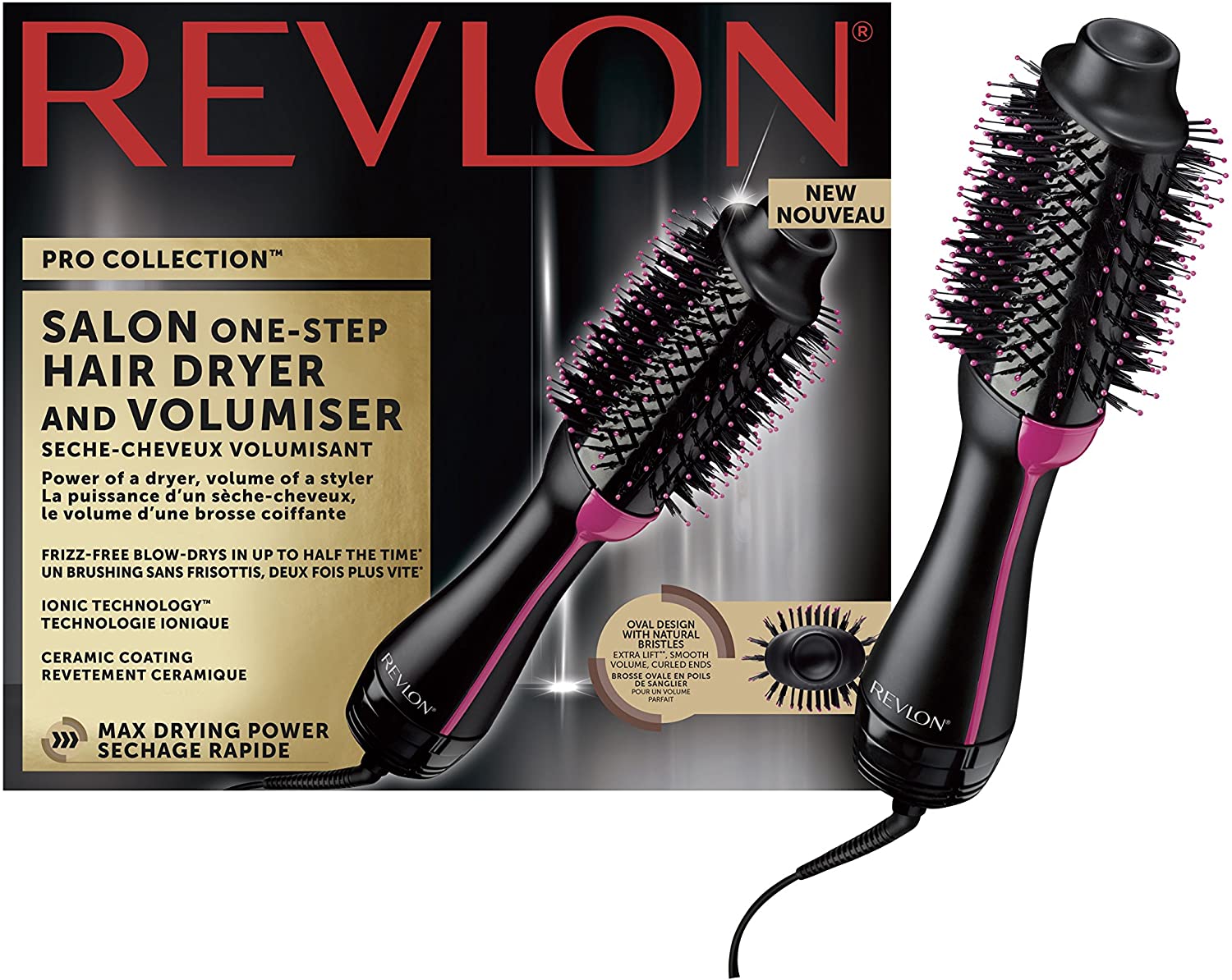Revlon One-Step Hair Dryer And Volumizer Hot Air Brush, Blue - wide 2