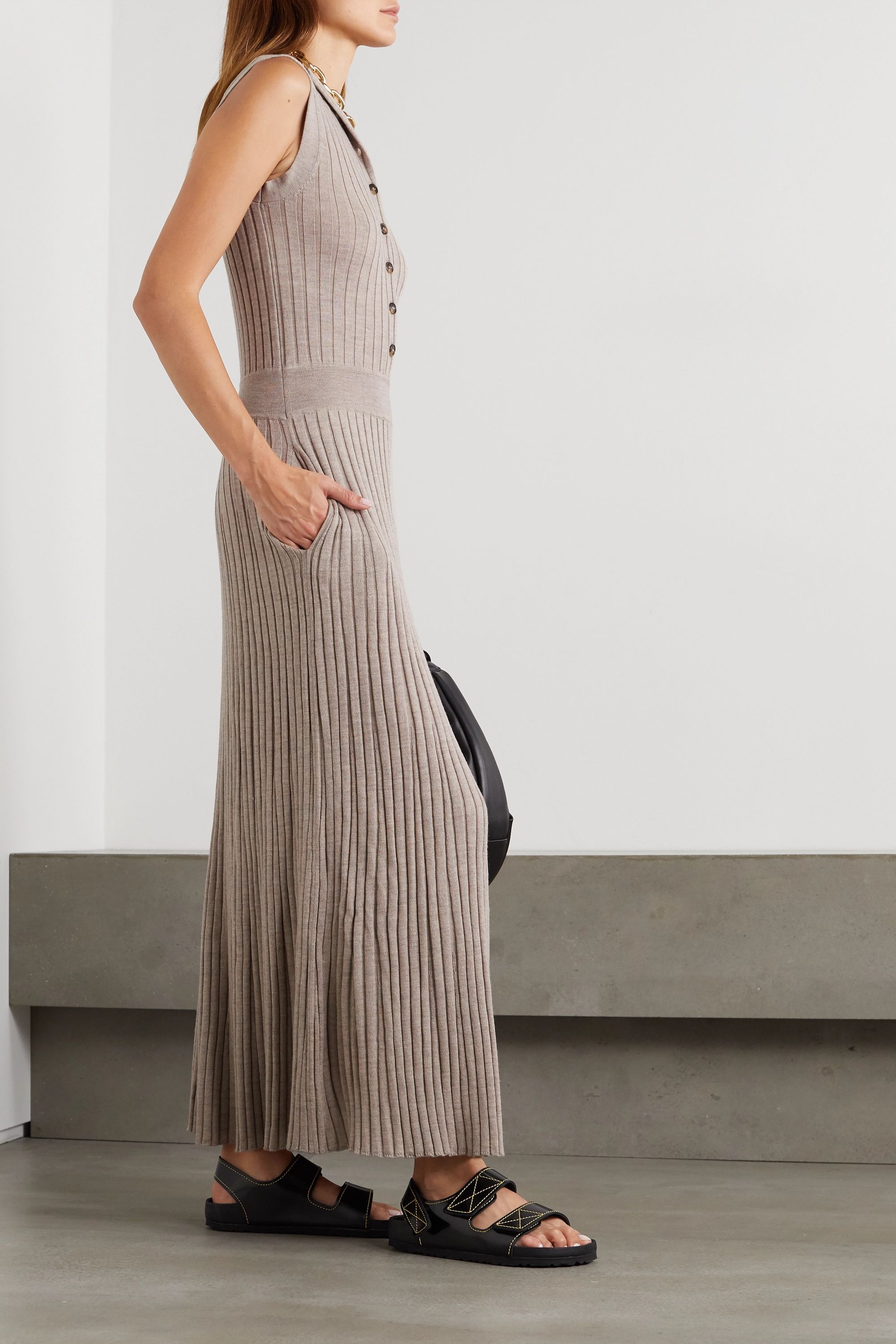 LOULOU STUDIO + Arborea Ribbed Wool Maxi Dress