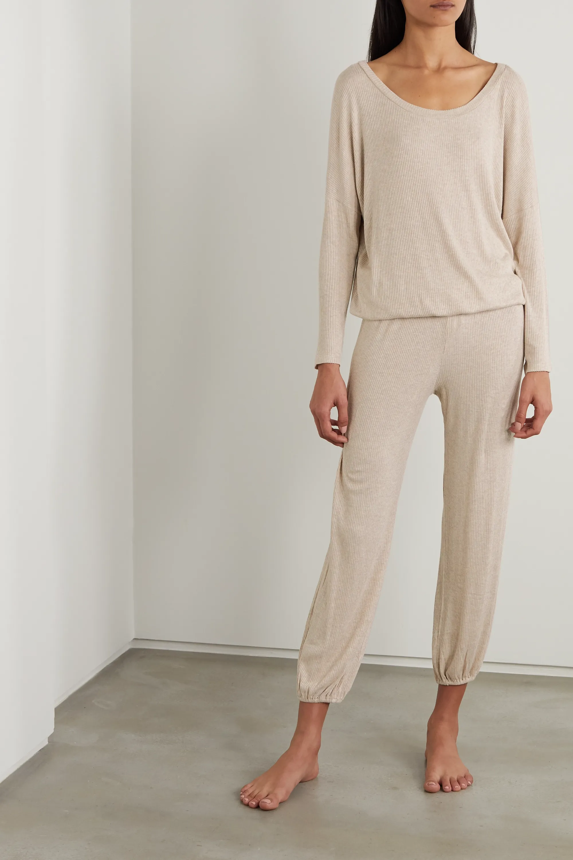 Ribbed discount jersey pajamas