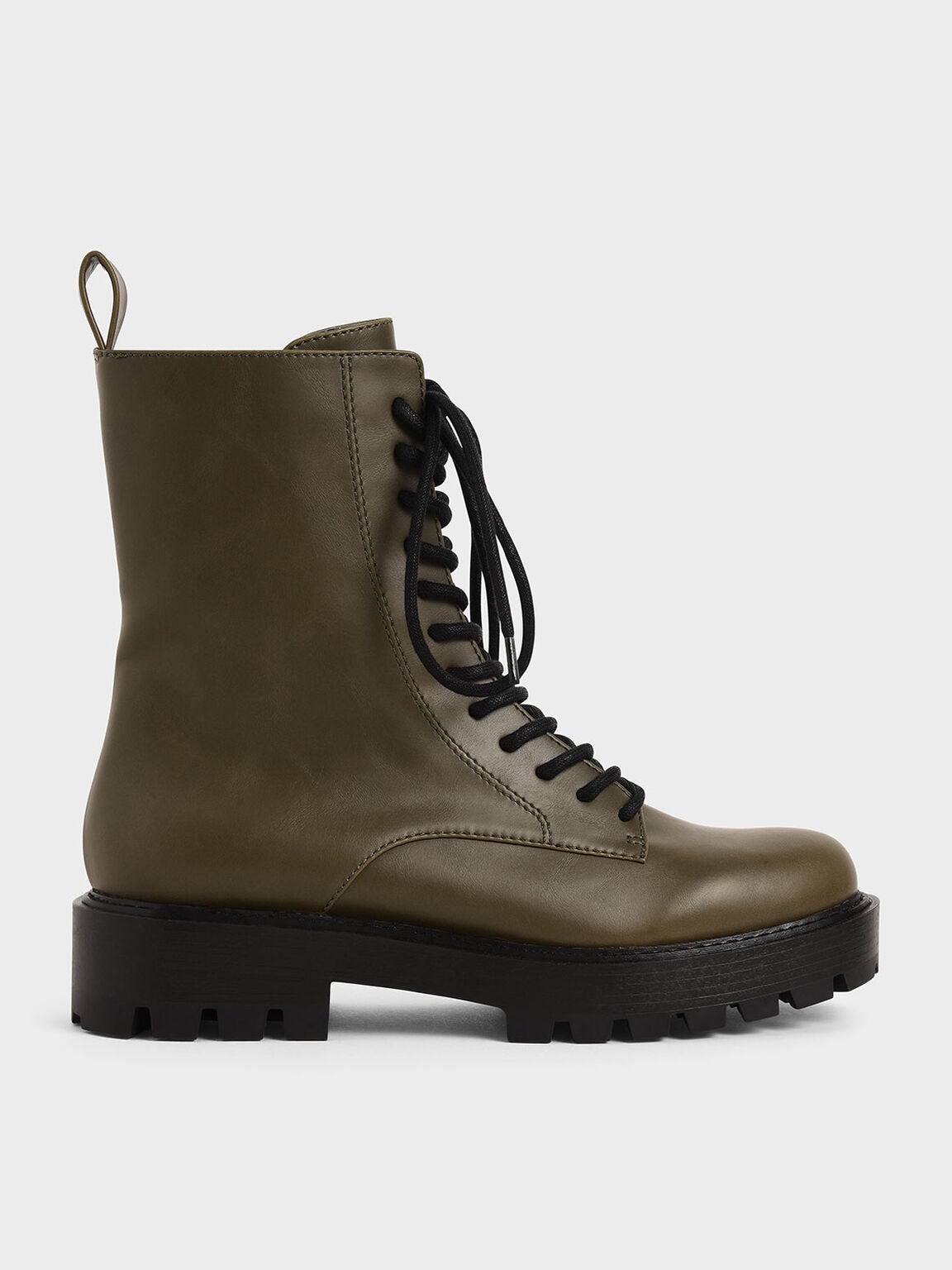 charles and keith lace up boots
