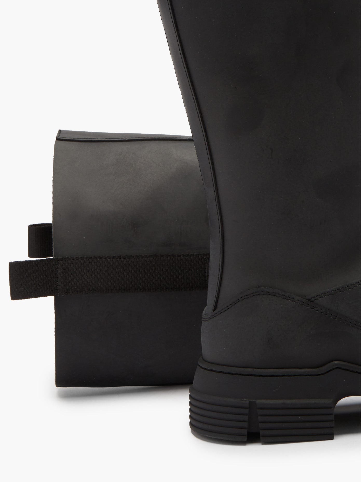 Ganni + Chunky Recycled-Rubber Knee-High Boots