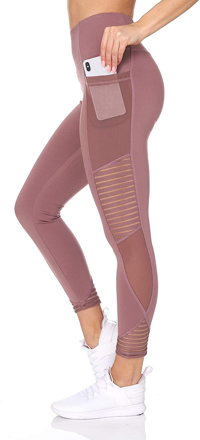 Xsong High Waist Yoga Pants with Hidden Waistband Pocket Sports Leggings for Women 
