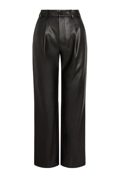 Aya Muse + Vegan Leather Pleated Pant