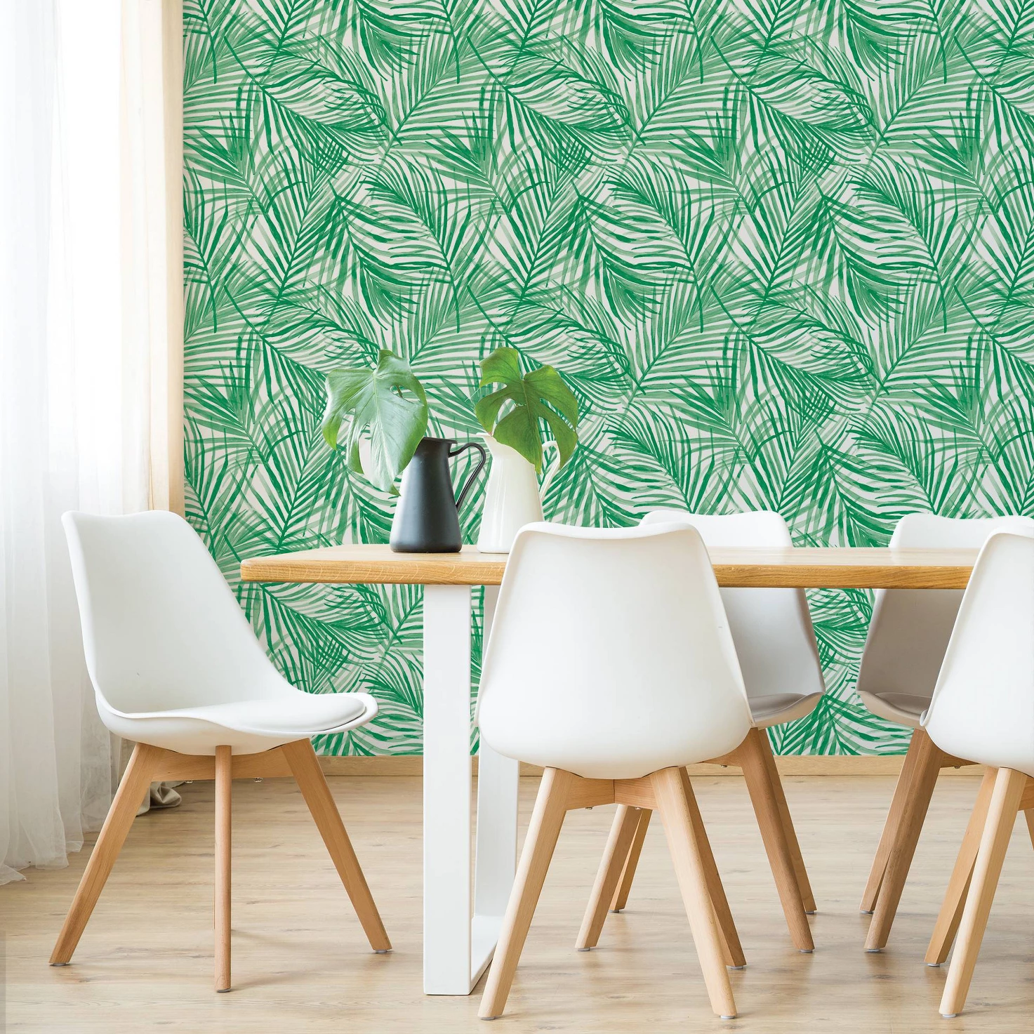 Palm Wallpaper Peel And Stick - Monstera Palm Wallpaper - Removable