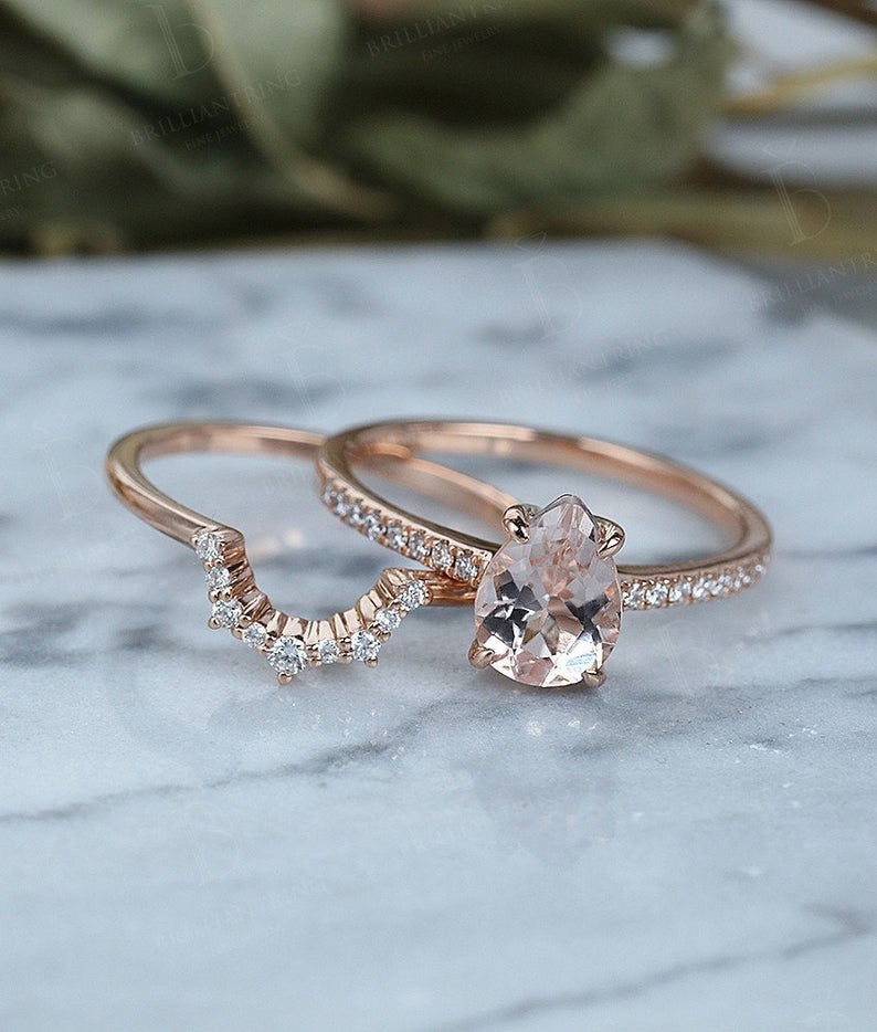 Morganite Engagement Rings Like Lily Collins Pink Stone