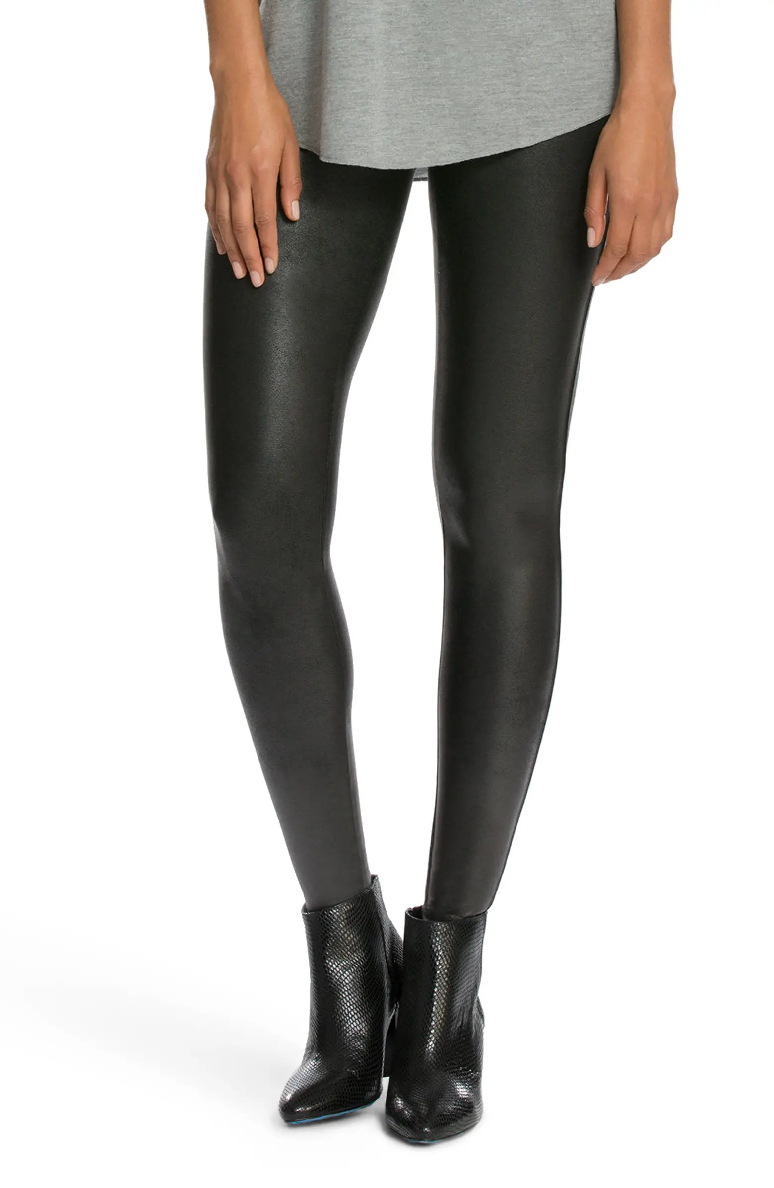 SPANX + Faux Leather Leggings