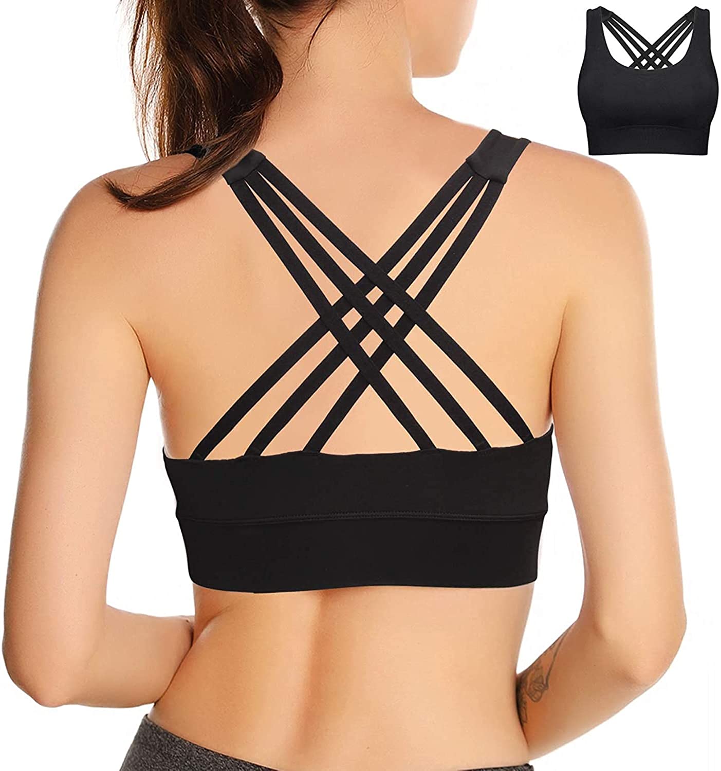 strappy sports bra