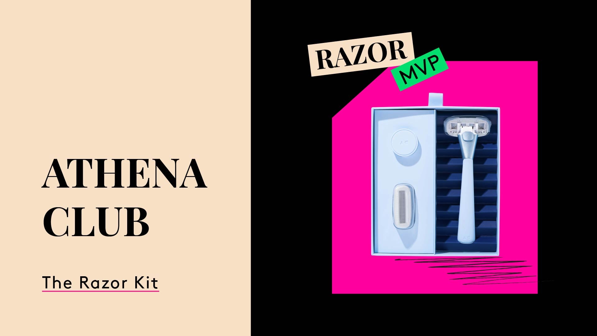The Razor MVP. Athena Club razor starter kit photo.