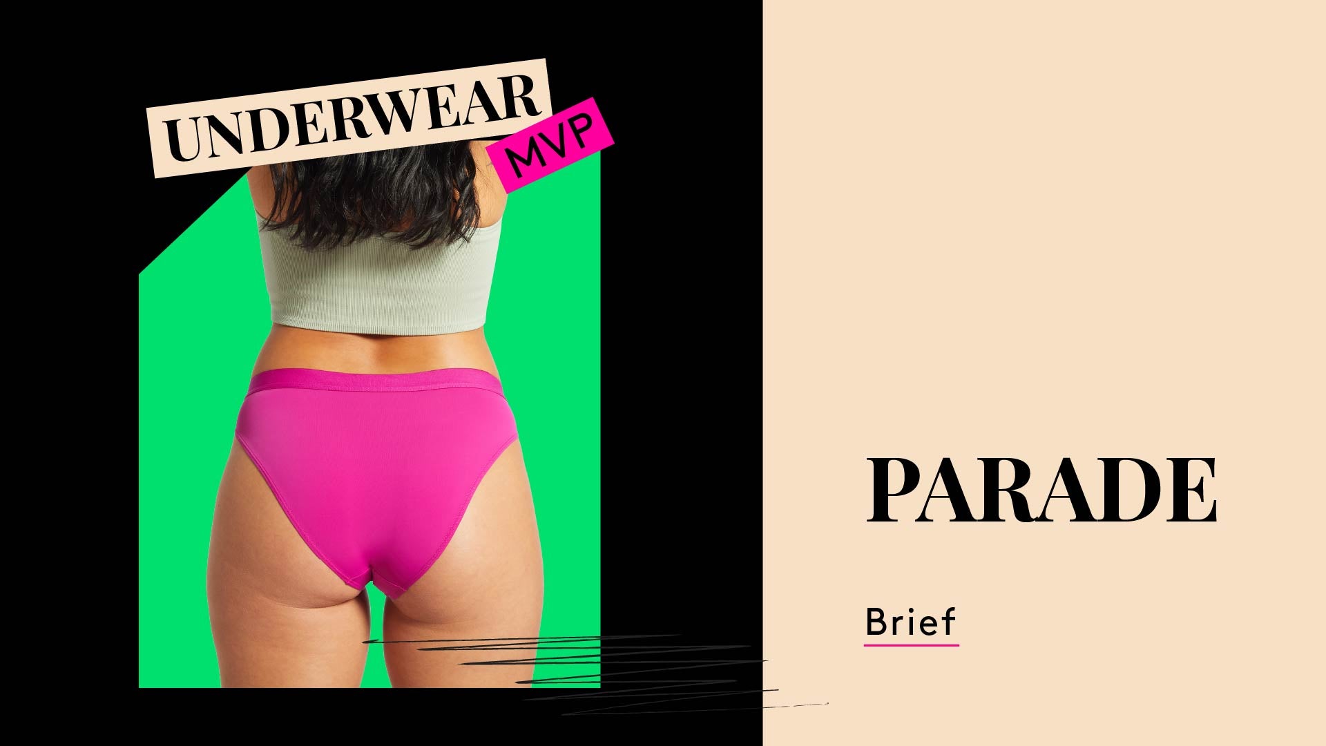 Underwear MVP. This is a photo of a woman wearing Parade Cheeky underwear brief.