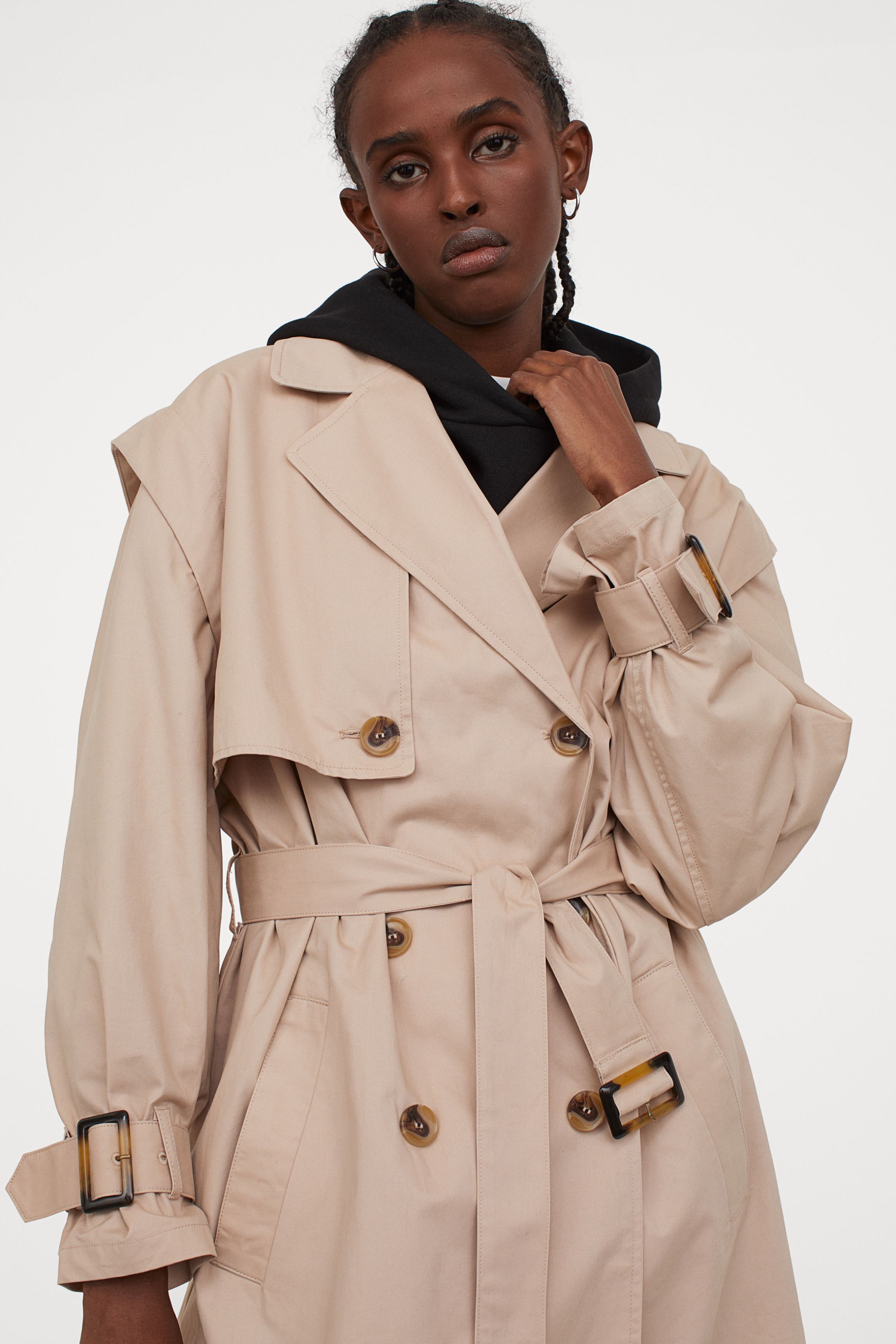 H&M + Cotton Twill Trenchcoat