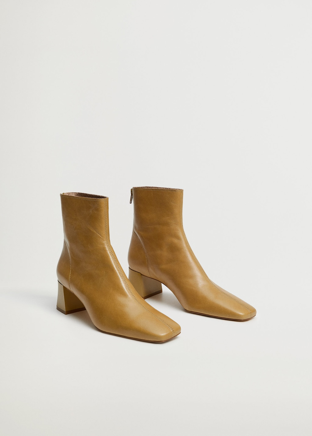 mango pebbled leather boots