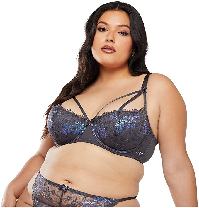 Savage x Fenty + Living in the Clouds Iridescent Lace Caged Demi Bra