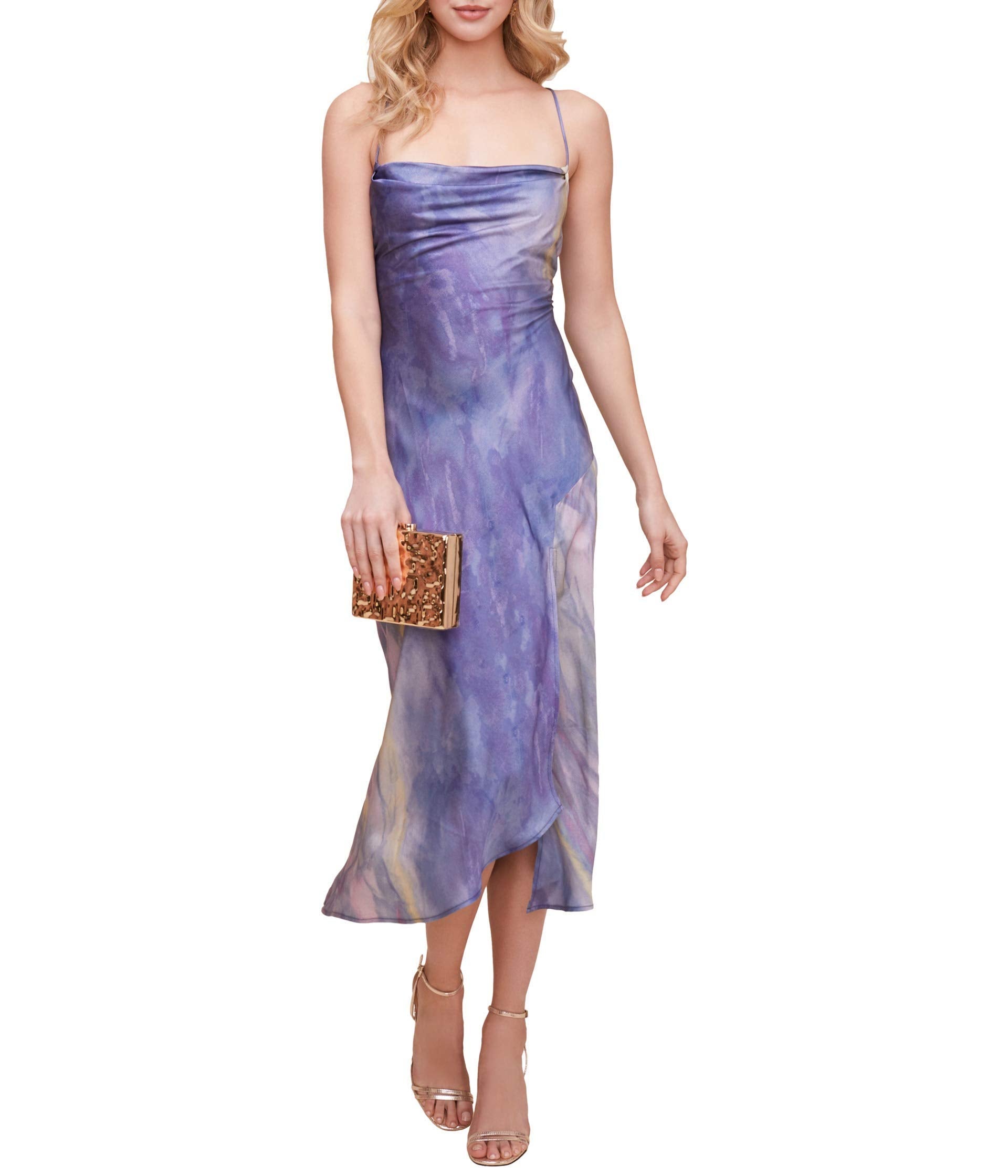 astr the label satin midi dress