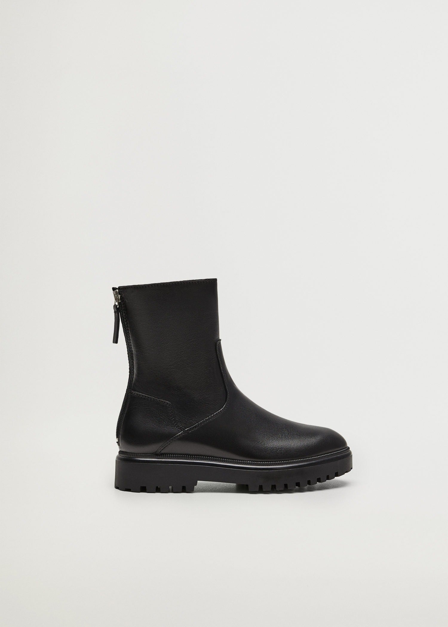 mango lace up track sole boots