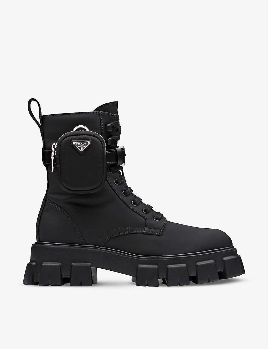 Prada + Monolith Recycled Nylon Combat Boots