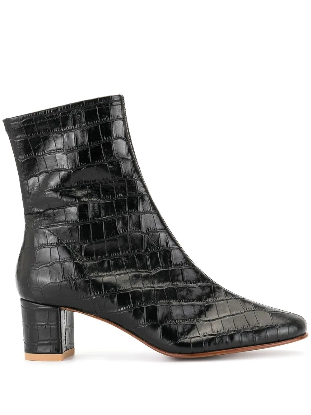 By Far + Sofia Croc-effect Ankle Boots