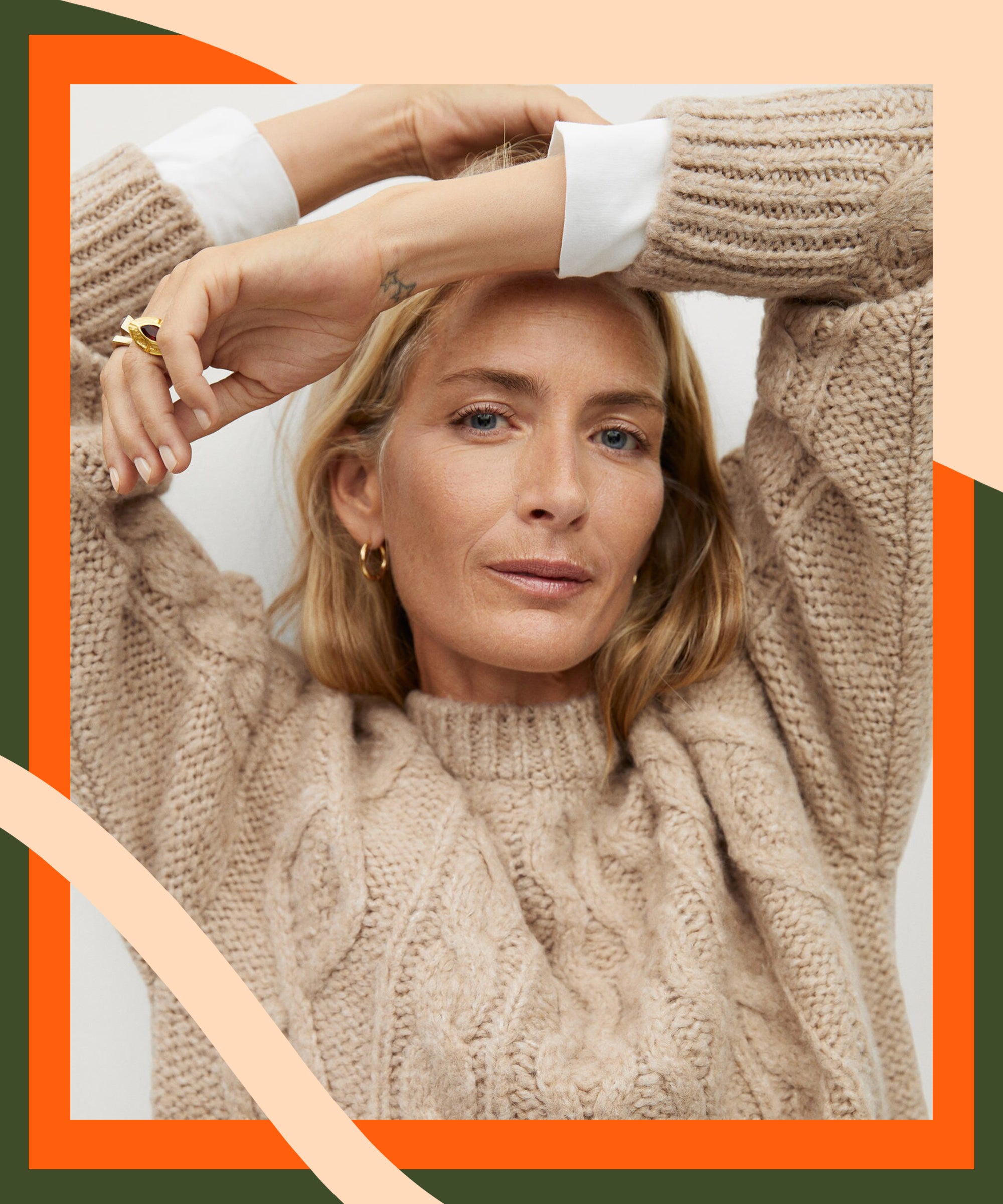 cozy cable knit sweater