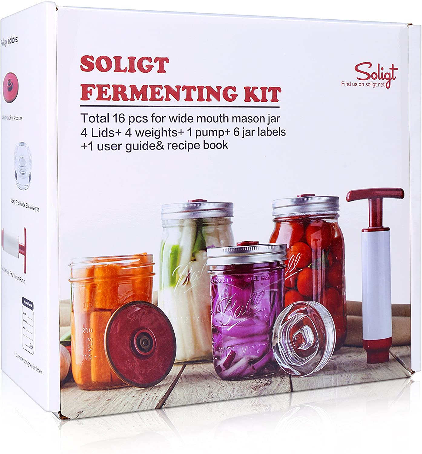 SOLIGT + Fermentation Kit for Wide Mouth Mason Jars