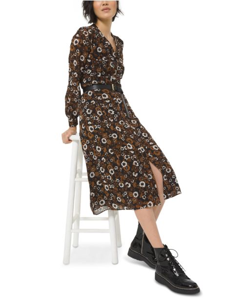whistles ditsy blossom pleated dress