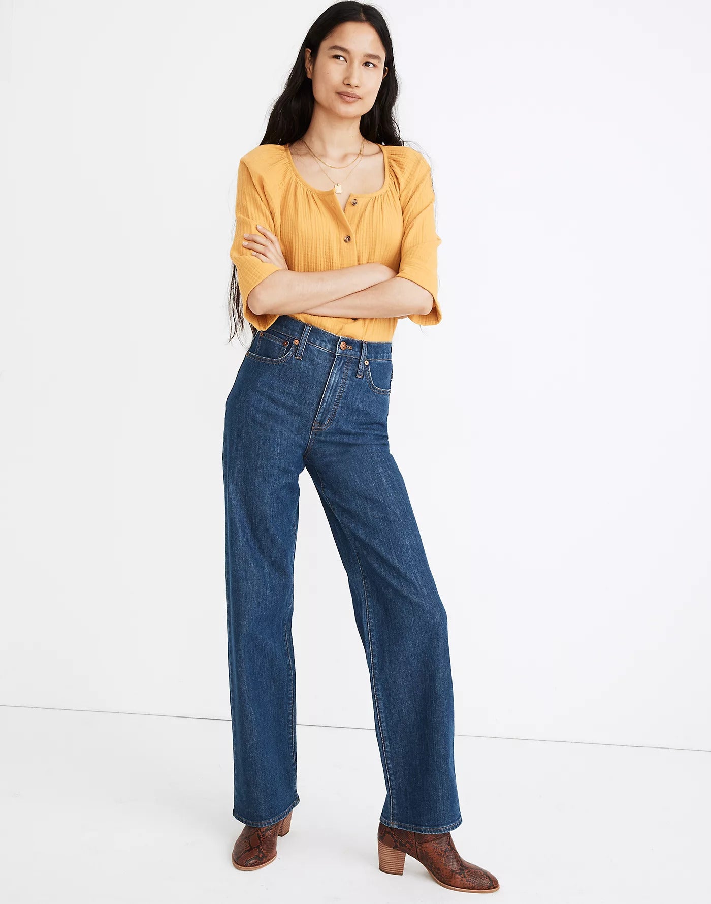 Madewell + Slim Wide-Leg Full-Length Jeans