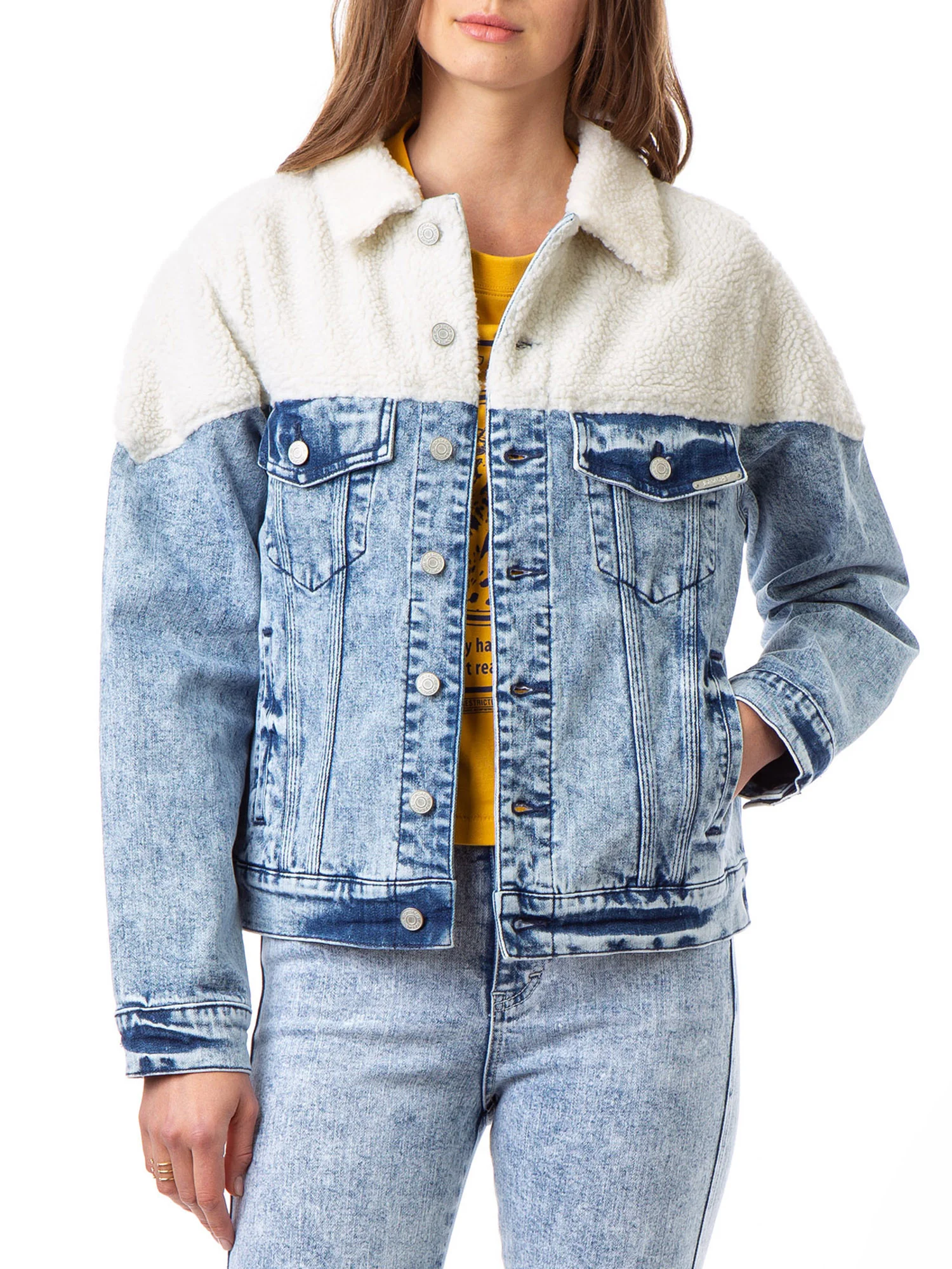 Jordache Vintage Sam Sherpa Denim Jacket