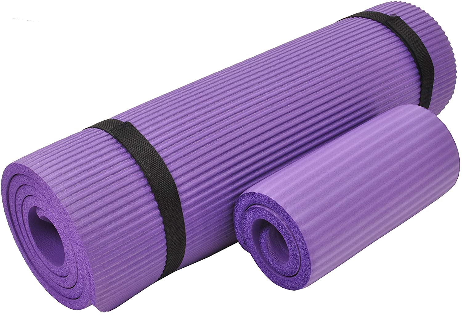 BalanceFrom + Exercise Yoga Mat and Knee Pad with Carrying Strap