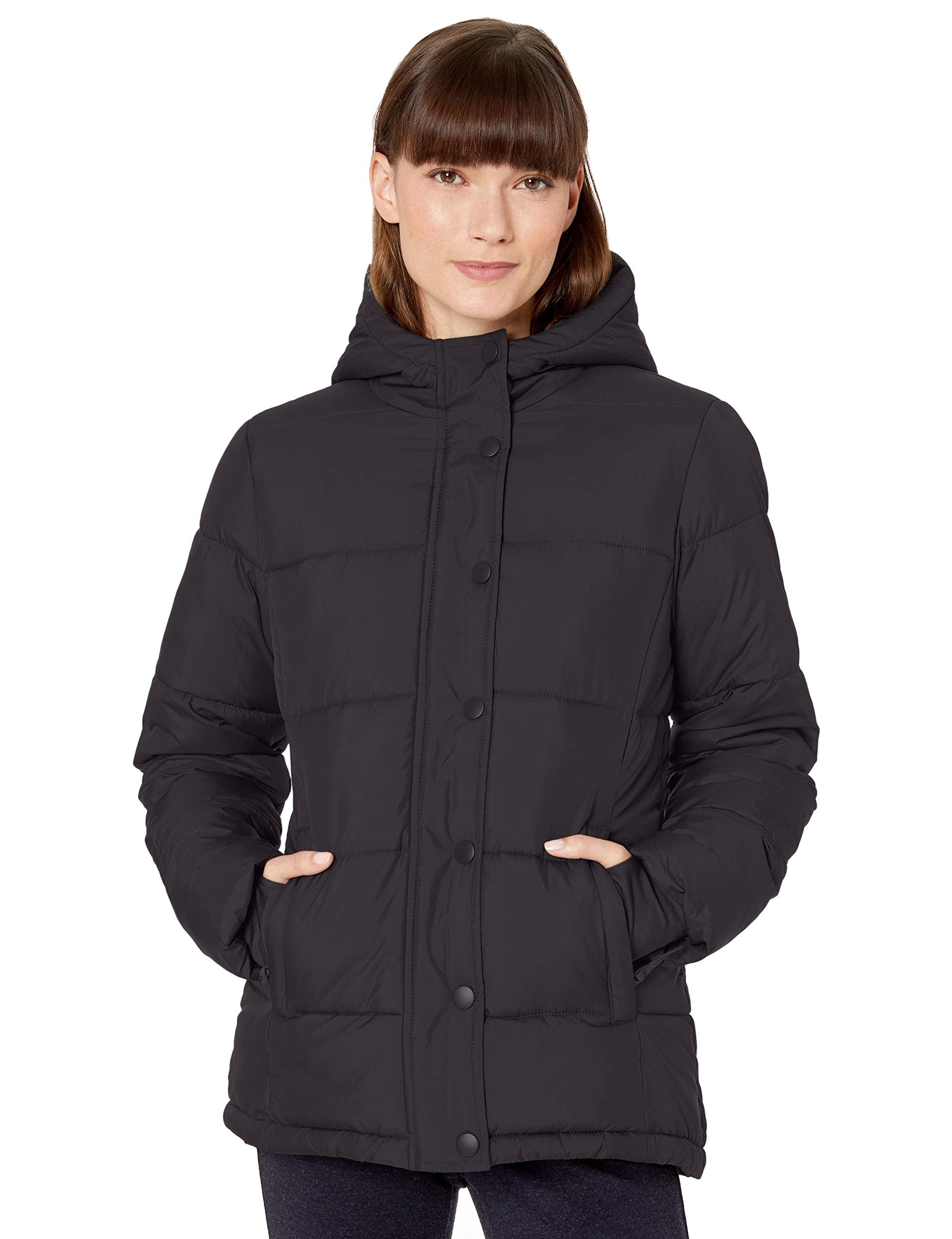 Essentials Womens Plus Size Hooded Puffer Coat