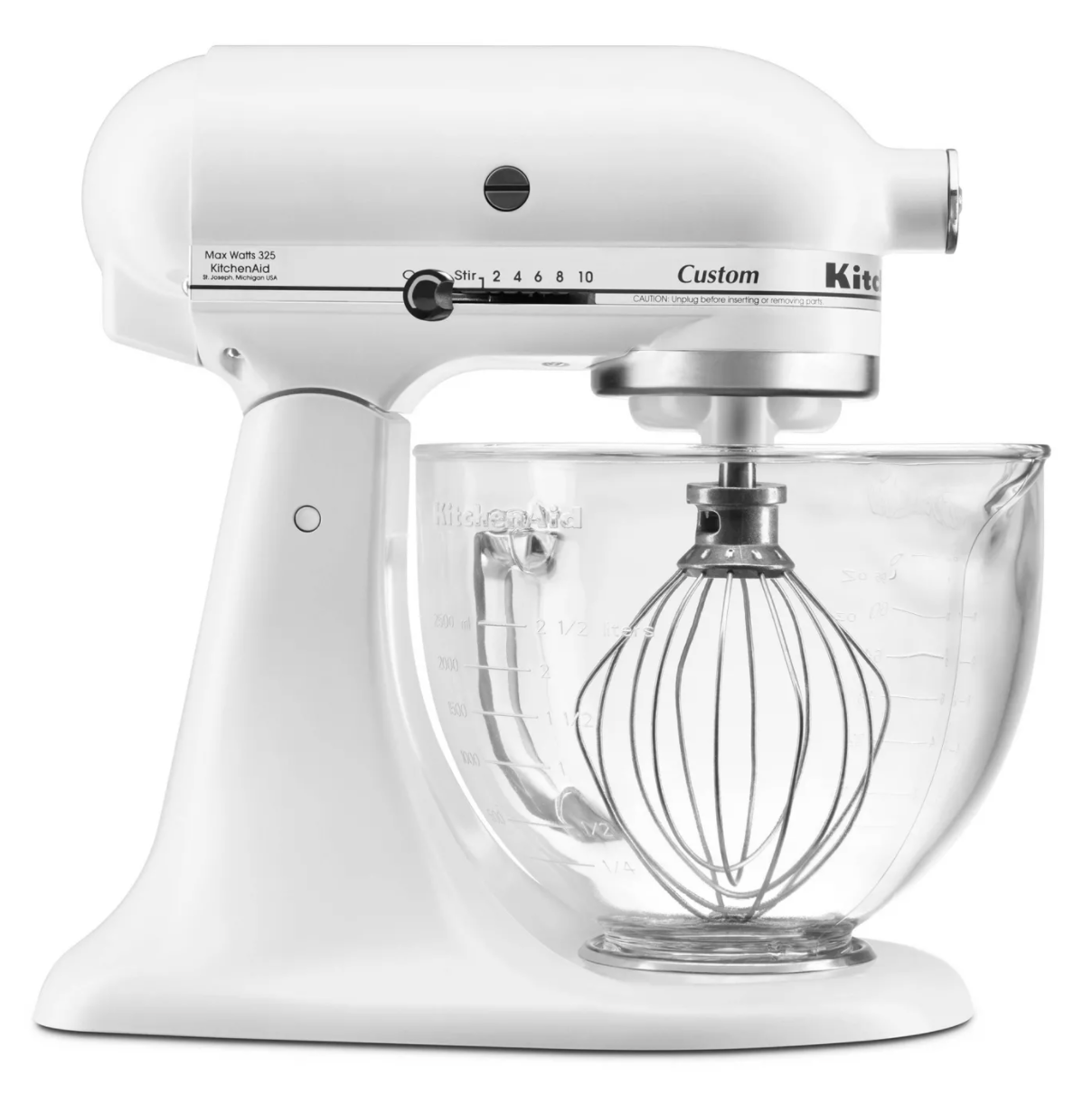 KitchenAid 5-Quart Stand Mixer with Glass Bowl and Flex Edge Beater