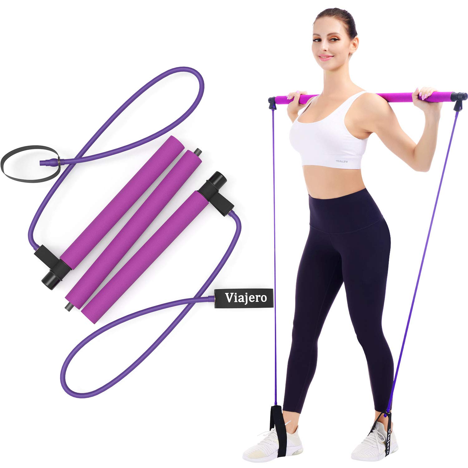 Easy to Assemble Exercise Butt kit Easy to Use Portable Workout Resistance Bands Original Pilates Bar Pilates Equipment bar