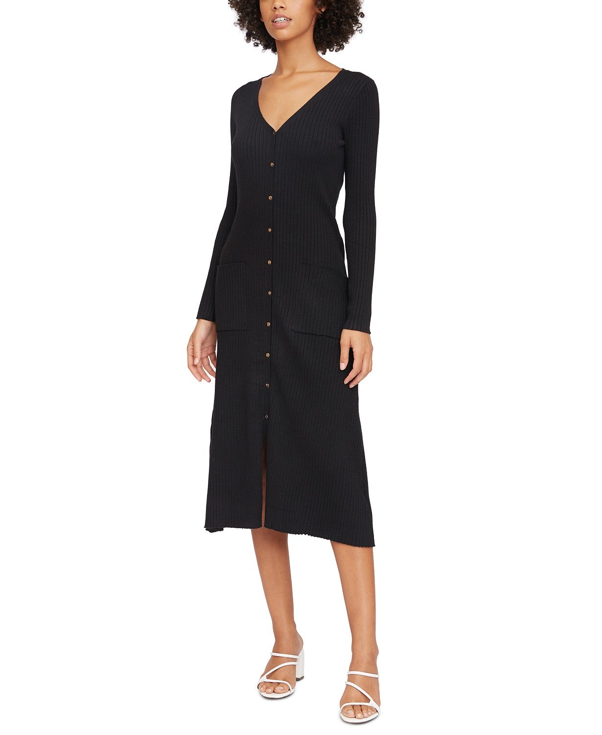 monochrome spot pinafore dress